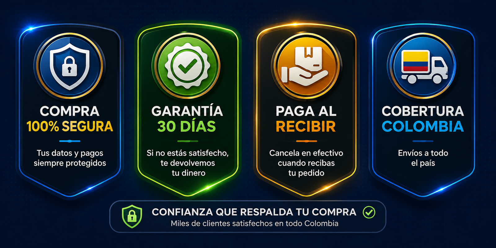 Compra segura, garantía 30 días, paga al recibir