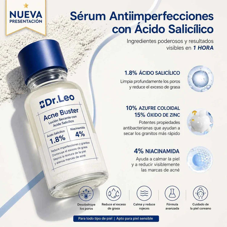 Loción Secante Dr. Leo: Tratamiento Focalizado de Noche